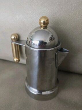 Mod Depositato Vintage INOX 18/10 Stovetop Espresso Machine Made in Italy Topper